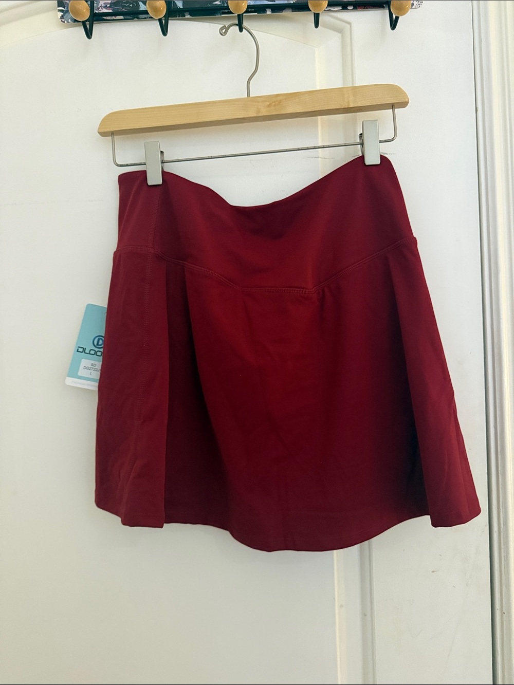 Women's wine red high waisted Skirt